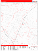 Pico Rivera Digital Map Red Line Style